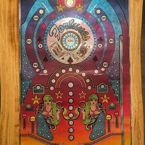 Vtg Fortune Teller Pinball Machine Playfield Poster Lot of 3 Mancave